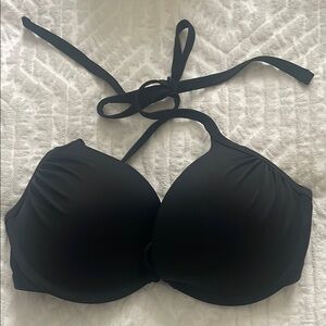 Black Halter Neck Bikini Top